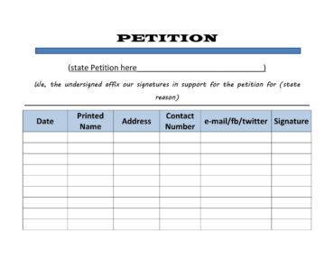 How to Use a Petition Template PDF